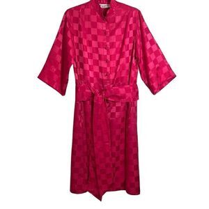 Penthouse Gallery Catherine Ogust vintage 80’s rose color checked texture dress